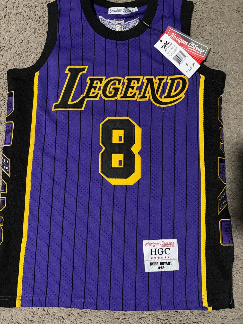 Legend #8 Purple Basketball Jersey by Headgear Classics